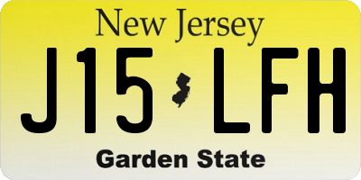 NJ license plate J15LFH
