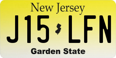 NJ license plate J15LFN