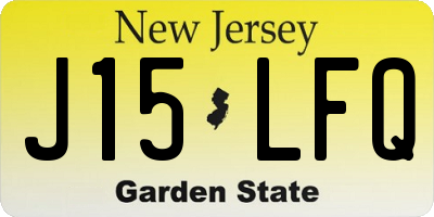 NJ license plate J15LFQ