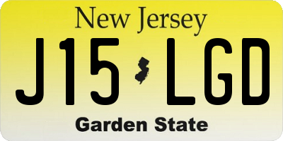 NJ license plate J15LGD