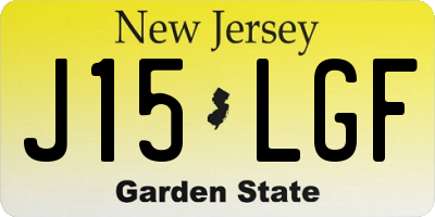 NJ license plate J15LGF