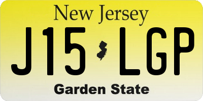 NJ license plate J15LGP