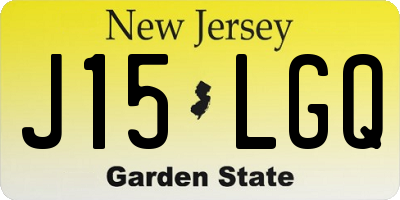 NJ license plate J15LGQ
