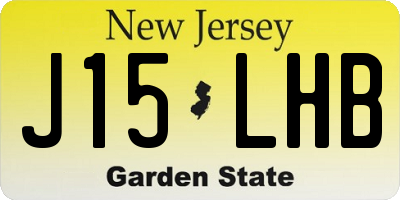NJ license plate J15LHB