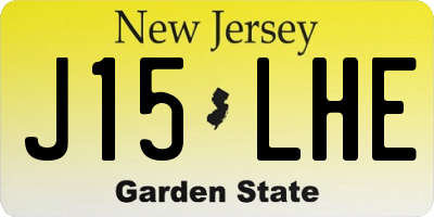 NJ license plate J15LHE