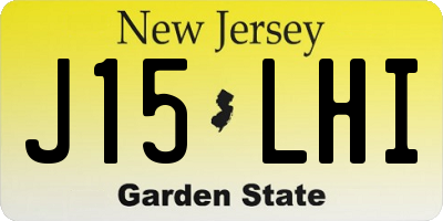 NJ license plate J15LHI