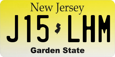 NJ license plate J15LHM