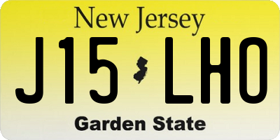NJ license plate J15LHO