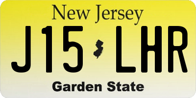 NJ license plate J15LHR