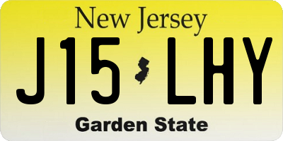 NJ license plate J15LHY