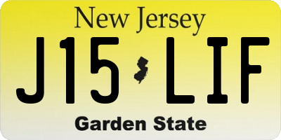 NJ license plate J15LIF