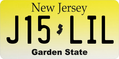 NJ license plate J15LIL