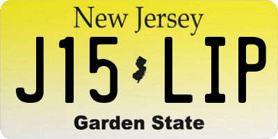 NJ license plate J15LIP