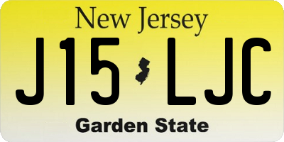 NJ license plate J15LJC