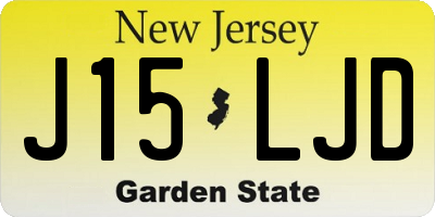 NJ license plate J15LJD