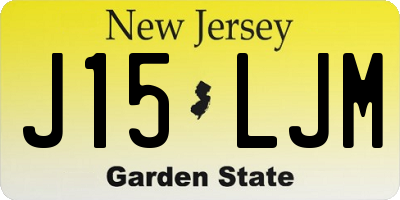NJ license plate J15LJM