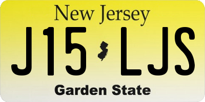 NJ license plate J15LJS
