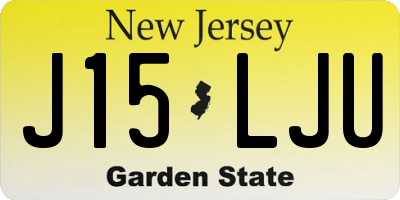 NJ license plate J15LJU