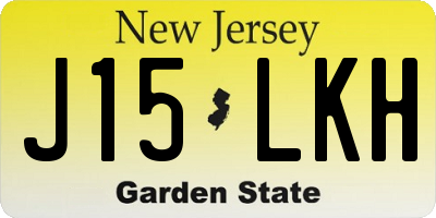 NJ license plate J15LKH