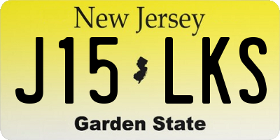 NJ license plate J15LKS