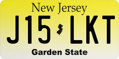 NJ license plate J15LKT