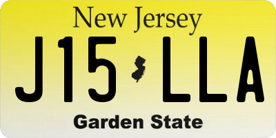 NJ license plate J15LLA
