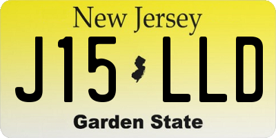 NJ license plate J15LLD
