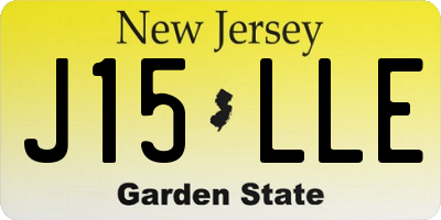 NJ license plate J15LLE