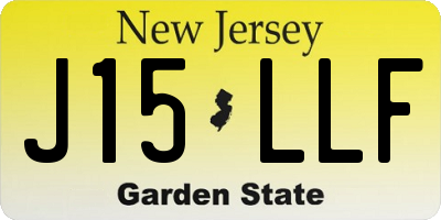NJ license plate J15LLF