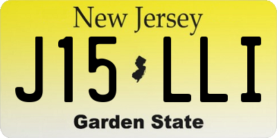 NJ license plate J15LLI