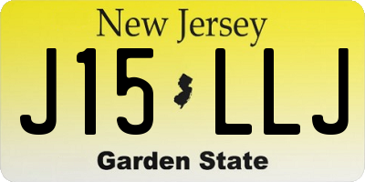 NJ license plate J15LLJ