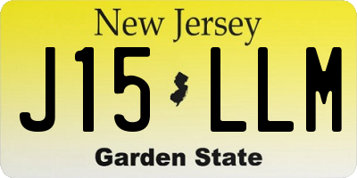 NJ license plate J15LLM