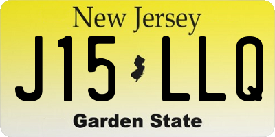 NJ license plate J15LLQ