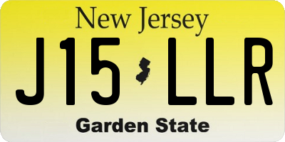 NJ license plate J15LLR