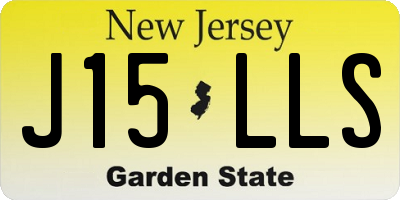NJ license plate J15LLS