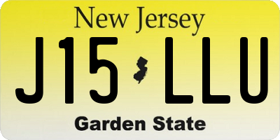 NJ license plate J15LLU