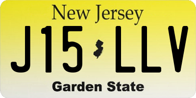 NJ license plate J15LLV