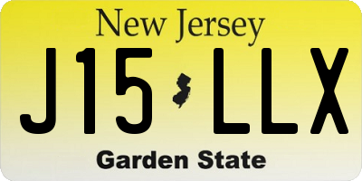 NJ license plate J15LLX
