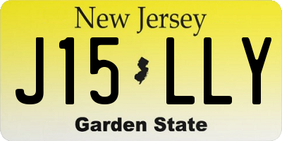 NJ license plate J15LLY