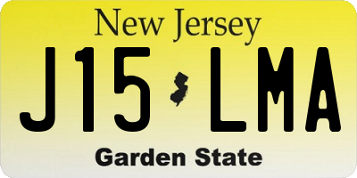 NJ license plate J15LMA