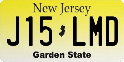 NJ license plate J15LMD