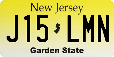 NJ license plate J15LMN