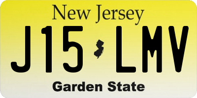 NJ license plate J15LMV