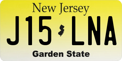 NJ license plate J15LNA