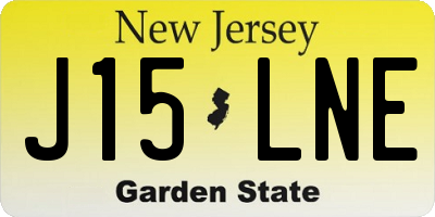 NJ license plate J15LNE