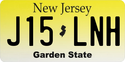NJ license plate J15LNH