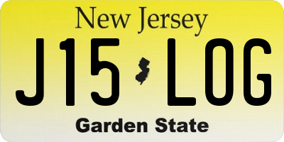NJ license plate J15LOG