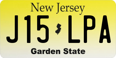 NJ license plate J15LPA