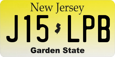 NJ license plate J15LPB