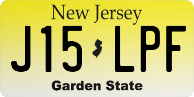 NJ license plate J15LPF